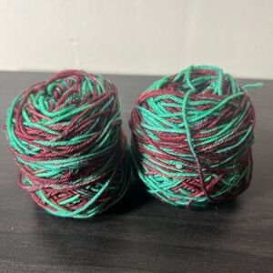 2 Mini Skeins in Teal and Berry
